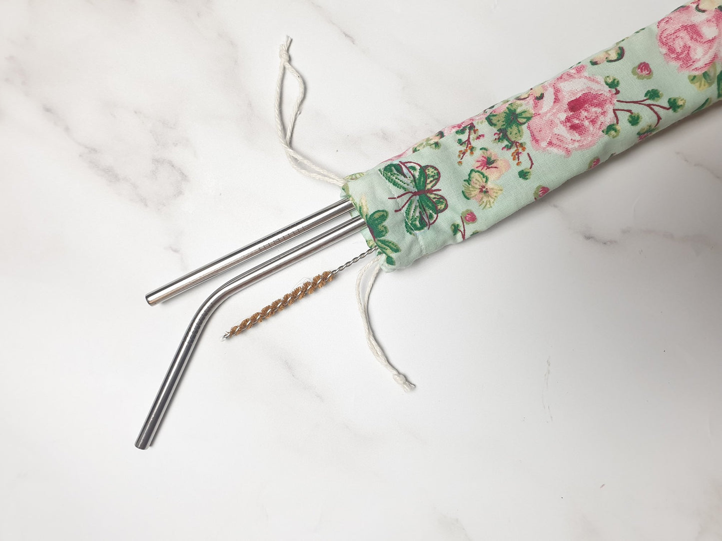 Steel straws and straw bag