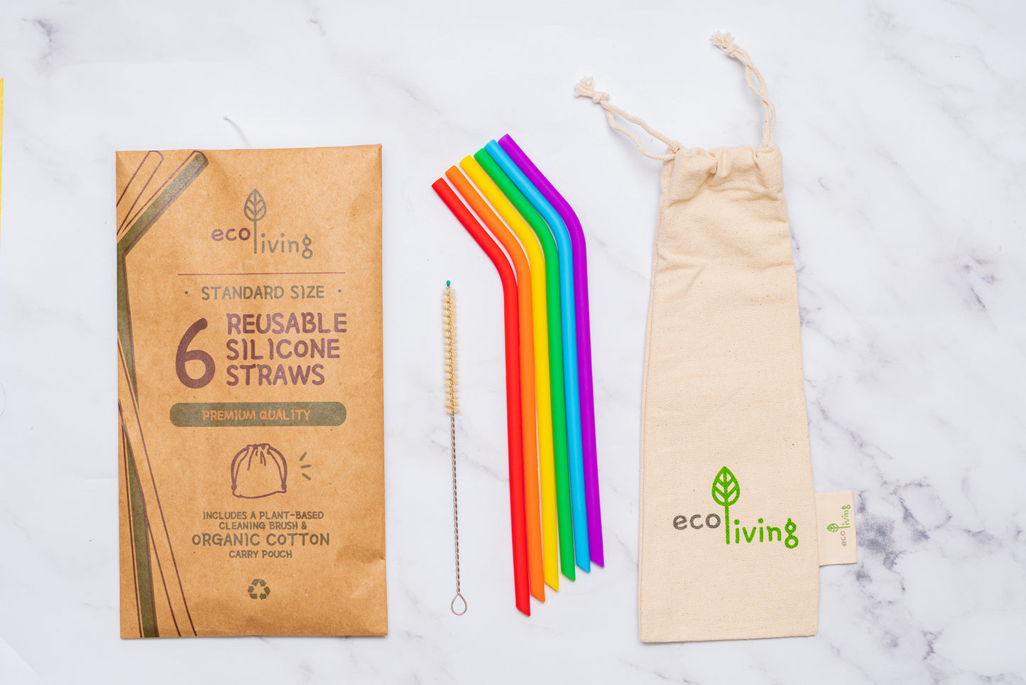 6 Silicone Straws
