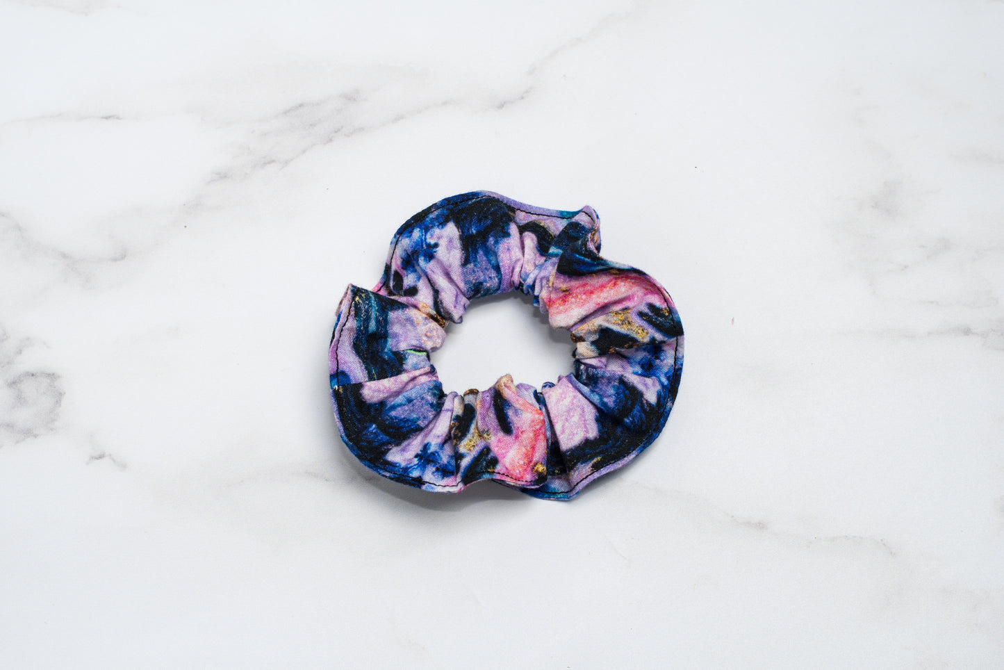 Purple Marble Scrunchies