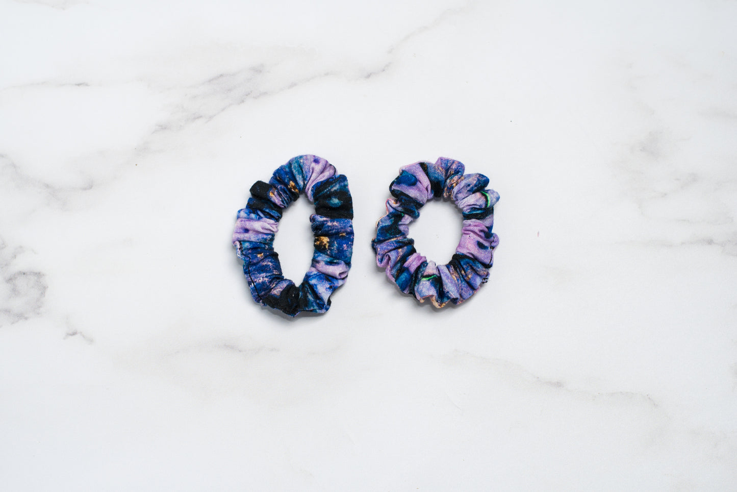 Purple Marble Scrunchies